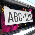 thumbnail image 6 of 1 Pcs Abstract Spiral License Plate Frame, License Plate Cover for Car Decorative Parts, Aluminum License Plate Bracket Holder Rust-Proof Weather-Proof for US Standard Car, 6 of 9