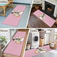 thumbnail image 5 of Pink Cute Cat 2'x6' Runner Rugs for Hallway Kitchen Bedside Non Slip Washable, Cartoon Funny Heater Cats Entryway Rug Runners with Rubber Backing, Long Carpet Runner for Laundry Room, 5 of 8