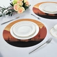 thumbnail image 6 of GZHJMY Sunset Desert Cowboy Round Placemats 15.4in, Washable Heat Resistant Table Mats for Dining Tables Kitchen Wedding Party Decoration Plate Mats Set of 4 Table Mat, 6 of 7
