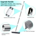 thumbnail image 5 of Raistyw Rubber Push Handle Broom with Squeegee for Hardwood Floor, Glass Cleaning, 47" Pet Hair Remover Broom, Gray, 5 of 12