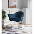 thumbnail image 2 of Voyager Orange and Brushed Metal Woven Swivel Adjustable Accent Chair (Set of 2), 2 of 9