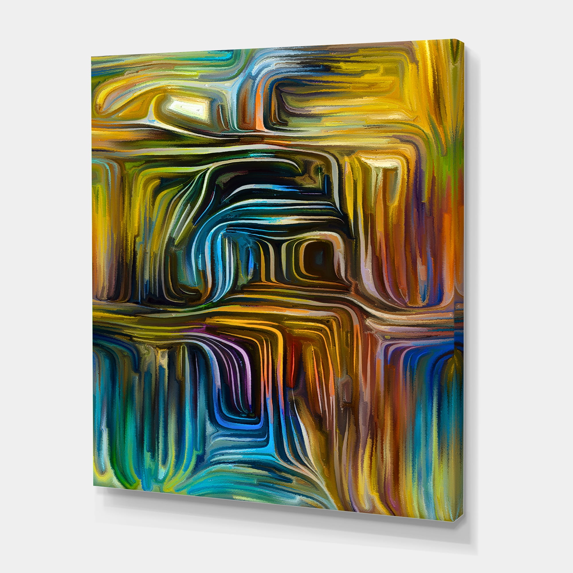 Designart ' Colour Spiral Fusion IV ' Modern Canvas Wall Art Print