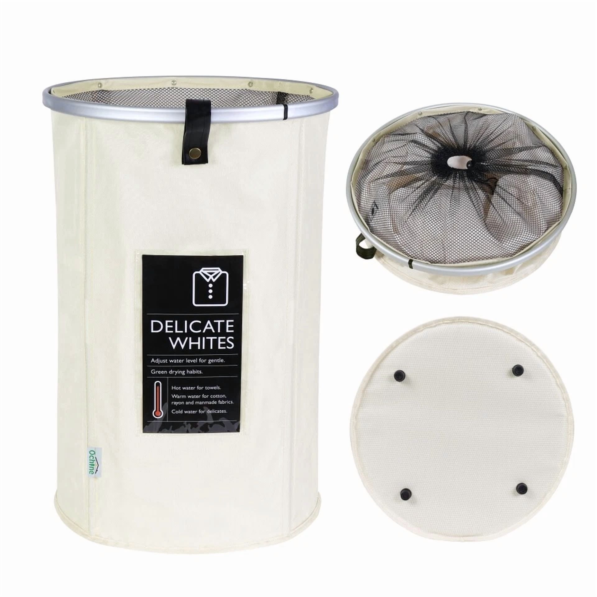 CRESTIN- Laundry Basket Laundry Hamper Bag Washing Bin Clothes Washing Foldable Storage