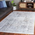 thumbnail image 3 of SAFAVIEH Arizona Carson Distressed Polyester Machine Washable Area Rug, Beige/Charcoal, 5' x 8', 3 of 13
