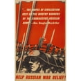 thumbnail image 2 of Help Russian War Relief American World War 2 Poster Depicting Soviet Soldiers History (18 x 24), 2 of 2