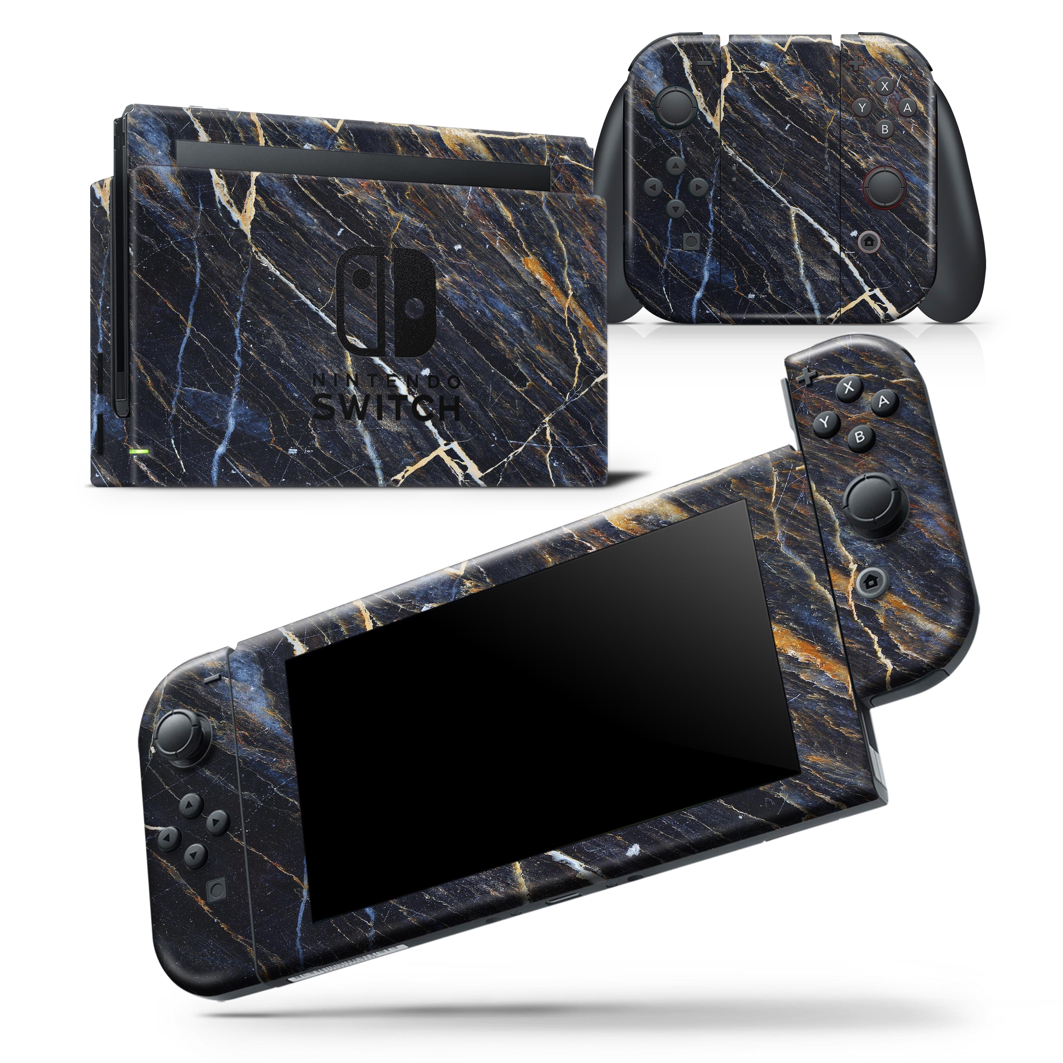 Dark Natural Marble Surface Skin Wrap Decal Compatible With The
