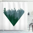 thumbnail image 1 of Ambesonne Forest Shower Curtain, Coniferous Tree Design, 69"Wx75"L, Dark Green Slate Blue, 1 of 3