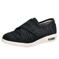 thumbnail image 3 of zapatos para caminar para hombre y mujer, zapatos cálidos de gamuza para personas mayores, pies anchos seniles, zapatos hinchados, zapatos suaves y cómodos para diabéticos, 3 of 5