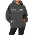 thumbnail image 1 of WEAIXIMIUNG Robe Chandail en Molleton avec Poches Style Britannique à la Mode pour Femmes Imprimé Lettre Poche à Cordon Col Rond Manches Longues Chandail à Capuchon de Sport Décontracté (1), 1 of 5
