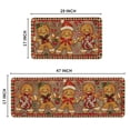 thumbnail image 4 of Sm:)e Gingerbread Man Christmas Kitchen Rugs and Mats, 17x29Inch and 17x47 Inch, Non Slip Linen Mat Inside Washable for Porch Patio Hallway, 4 of 7