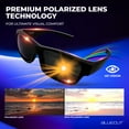 thumbnail image 7 of BLUE CUT Polarized Sunglasses Unisex Solar Shield Fit over Glasses with Hard Eyeglass Case BlackGray, 7 of 7
