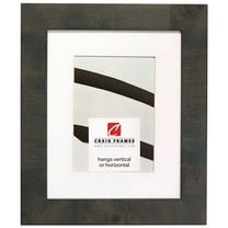 Craig Frames Innovations, 18x36 inch Grey Burl Picture Frame Matted for a 14x32 Photo