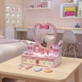 thumbnail image 2 of DOLITY Kids Rabbit Makeup Vanity Set Safety Certified Wooden Rabbit Dressing Table Child-Safe Design Princess Pretend Makeup Table for Young Children, 2 of 9