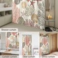 thumbnail image 3 of Bathroom Shower Curtain Watercolor Coral Seashell Starfish Waterproof Shower Curtains with Hooks, Vintage Marine Life Bath Curtains Bathtub Curtain Home Decor 72x84in, 3 of 9