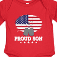 thumbnail image 4 of Inktastic Military Proud Son US Flag Boys or Girls Long Sleeve Baby Bodysuit, 4 of 5