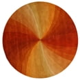 thumbnail image 5 of EORC T66RD 4 Ft. Madrid Main Rouge Touffeté Laine Rouge Tourbillon Tapis, 5 of 5