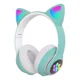 thumbnail image 1 of Auriculares Bluetooth inalámbricos Cat Over Ear Rgb con forma de gatito, color morado, 1 of 4
