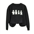 thumbnail image 5 of Makaor Sweatshirt Women Halloween Crew Neck Tops Fleece Long Sleeve Pullover Graphic Casual Fall Clothes Black L, 5 of 5