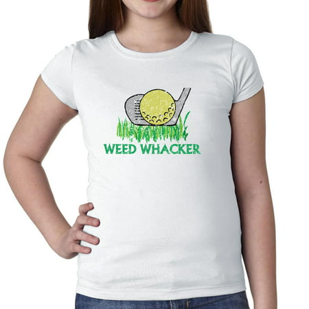 Weed Wacker Funny Golf Club Graphic Girl's Cotton Youth