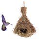 thumbnail image 1 of Nido de Pájaro de hoja de bambú tejido a mano, casa colgante para loros, para decoración del hogar y el jardín, 1 of 8