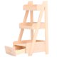 thumbnail image 2 of Mini Modelo De Soporte De Flores, Diseño De Tres Capas, Soporte De Flores De Madera Para Casa De Muñecas, Materiales De Abedul, Suavizado Vivo Y Delicado Para Decoraciones De ANGGREK Otros, 2 of 8