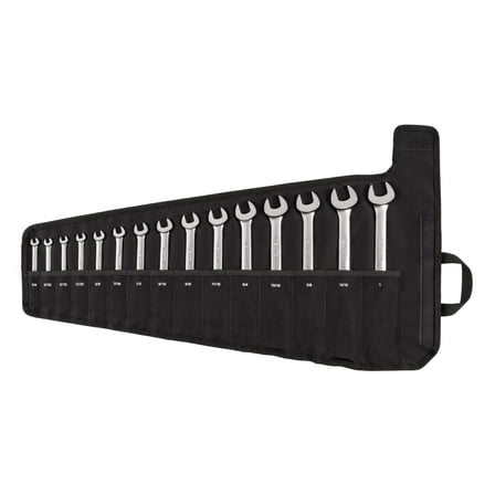 TEKTON Reversible 12-Point Ratcheting Combination Wrench Set with Pouch, 15-Piece (1/4-1 in.) | WRC94401