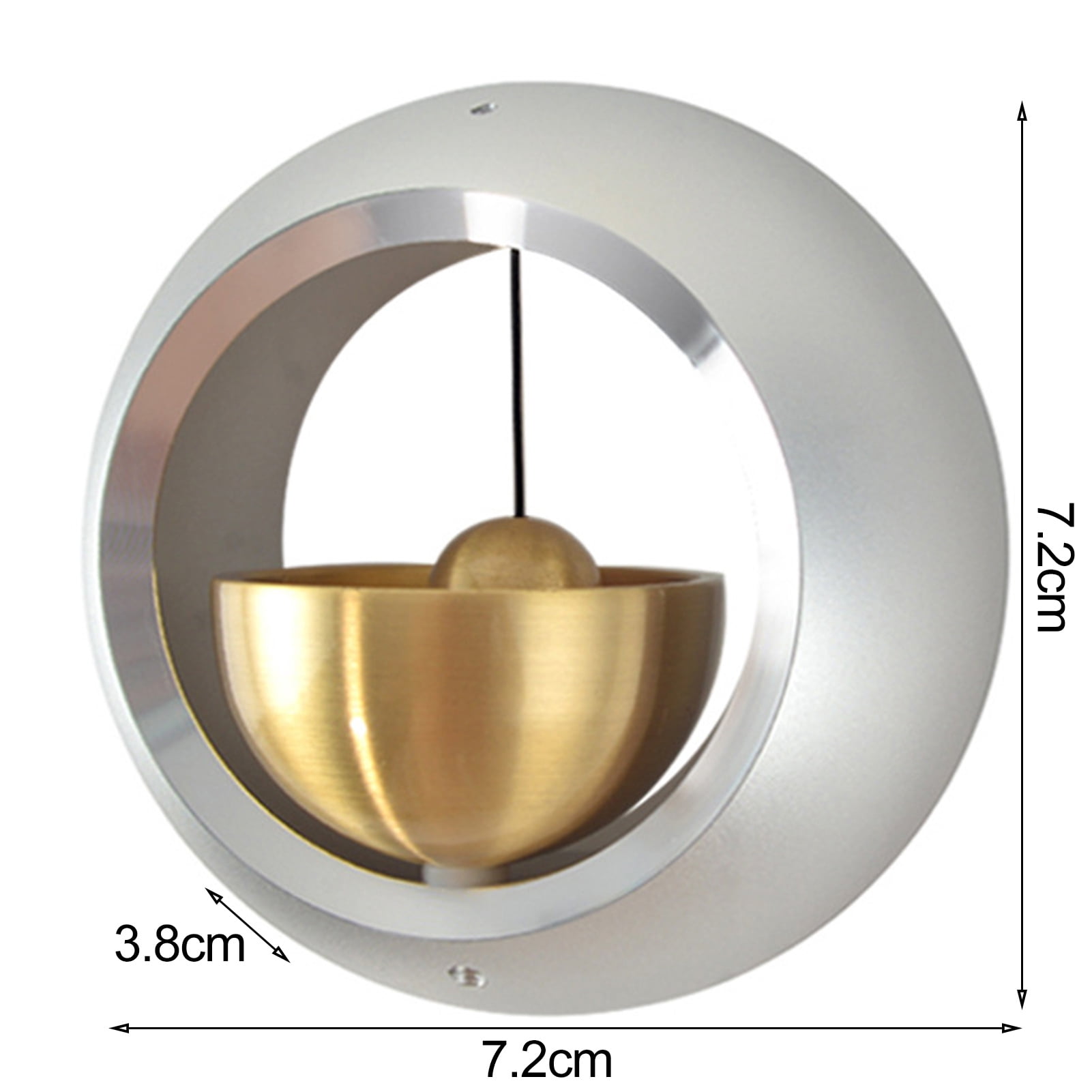 Eoperou Metal Shopkeepers Bell Loud Sound Front Door Hanging Aluminum Bass Bell Wind Chime Door Opening Doorbell Home Office Coffee Shop Entrance Decoration
