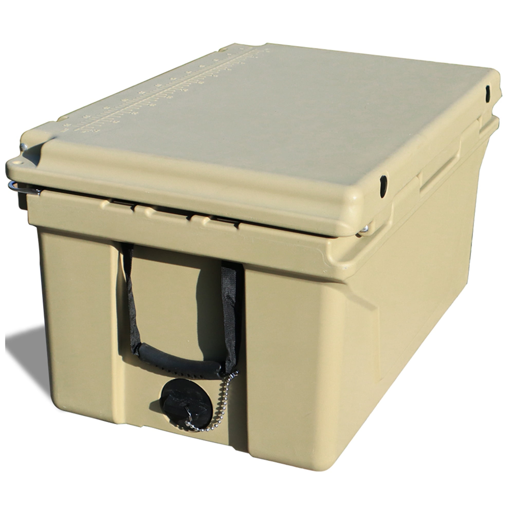 Segmart 65QT Hard Insulated Portable Cooler for Camping, Ultra-Light Insulated Ice Chest Box with 2 Wheels, Leak-Proof Cooler for Drink, Beverage, Beach, Camping, Picnic, Barbecue, Khaki