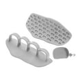 thumbnail image 3 of 1 par de empuñaduras de levantamiento de pesas empuñaduras sin sin deslizamiento de protección flexible a mano con almohadillas de barra para Gris, 3 of 8