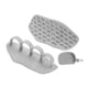 thumbnail image 3 of 1 par de agarres de levantamiento de pesas Protección a mano para hombres Pads de barra de barra de mujeres Gimnasio Gris, 3 of 8