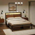 thumbnail image 7 of HAUSOURCE Queen Bed Frame with Storage Headboard Metal Platform Bed, 7 of 7