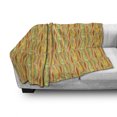 thumbnail image 3 of Floral Soft Flannel Fleece Blanket, Colorful Skew Vertical Waves Pattern Accompanied with Clover Inspired Ombre Leaves, Cozy Plush for Indoor and Outdoor Use, 70" x 90", Multicolor, by Ambesonne, 3 of 6
