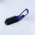 thumbnail image 2 of Travel Comb Mirror Folding Hair Abs Dual-Use Compact Brush Professional Dual-Use Compact Hairdressing Massage Mini Beauty Tools Car Dark Blue, 2 of 9