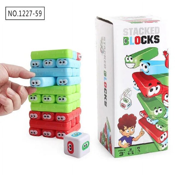 45PCS stacked blocks for children‘s parent-child interaction toys indoor table games for kids party gift jogos stacked blocks