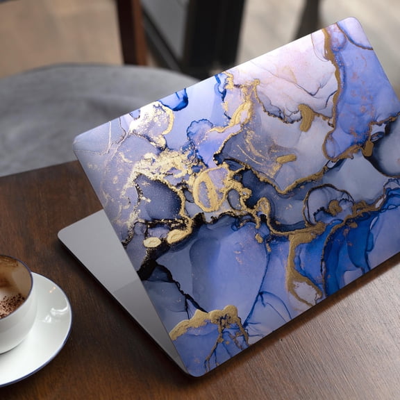 DesignSkinz Golden Inked Marble Swirl Full-Body Skin Decal Wrap Cover for MacBook 12" Retina (A1534)
