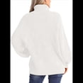 thumbnail image 4 of Suéter de Cuello Alto, Larga, Estilo Globo, Liso, para Mujer, para Invierno y Otoño. L, 4 of 5