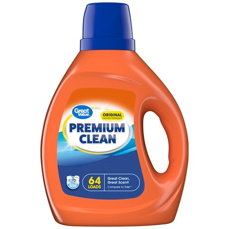 Great Value Premium Clean Original Laundry Detergent, 84 fl oz, 64 loads