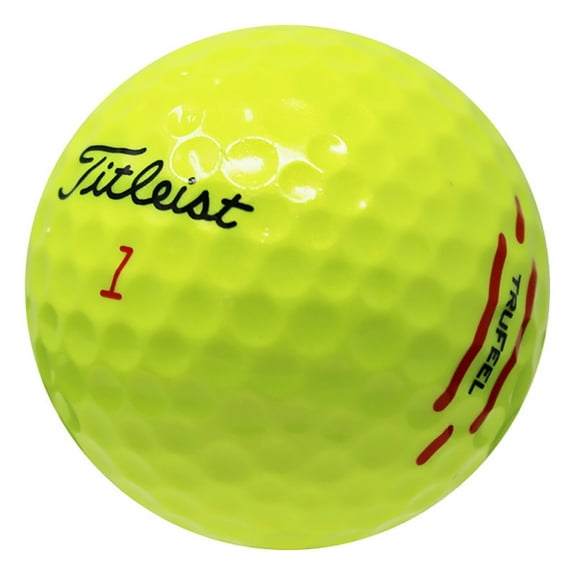 Pre-Owned Titleist TruFeel Yellow Golf Balls Pristine, Mint / AAAAA Condition, 48 Pack