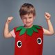 thumbnail image 3 of EeaseMX Kit de disfraz de frutas y verduras para niños, disfraz de tomate, ropa y sombrero de tela, accesorios para disfrazarse (rojo), 3 of 8