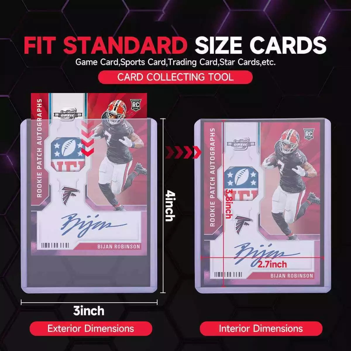 Ultra pro 200ct Top Loader 3 "X4", Baseball card protector Hard plastic, Trading Card Sports Card holder (200 hard card + 200 soft card)