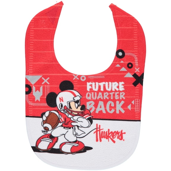 WinCraft Nebraska Huskers Disney Mickey All Pro Baby Bib