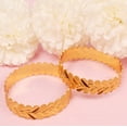 thumbnail image 6 of NEW! Sunsoul by Touchstone "Golden Bangle Collection" Indian Bollywood Fashion Hand Peeled Workmanship Designer Jewelry Bracelets Bangle In Gold Tone. Set Of 2. For Women. BBB--351D01---Y, 6 of 8