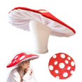 thumbnail image 1 of Dreamstall Sombrero de seta para disfraz, accesorio de cosplay, sombrero de fiesta, gorra de gran tamaño con ala con cable (rojo), 1 of 5