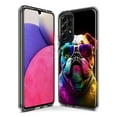 thumbnail image 3 of MUNDAZE Samsung Galaxy A14 5G Neon Rainbow Glow Bulldog Shockproof Clear Hybrid Protective Phone Case Cover, 3 of 5