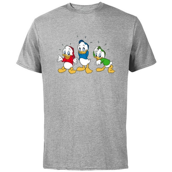 Disney Huey, Dewey, and Louie - Short Sleeve Cotton T-Shirt for Adults -Customized-Athletic Heather