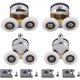 thumbnail image 1 of Rodillos para puertas de ducha, ruedas de plástico para puertas, para bricolaje de vidrio de 4-6 mm, 23 mm de diámetro (2 rodillos superiores y 2 rodillos inferiores)(23MM), 1 of 5