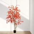 thumbnail image 3 of 5ft Artificial Maple Tree, Large Faux Tree Soft Silk Autumn Maple Decorative Plant with Plastic Pot for Party Home Living Room Decoration Thanksgiving Harvest, 3 of 7