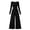 Black, variant on Long Sleeve Jumpsuit for Women Lounge One Piece Wide Leg Jumpsuit Trendy Ruched Square Neck Athletic Romper with Pockets Women Soft Lightweight Jumpsuit Daily Office Travel Outfits, Black L