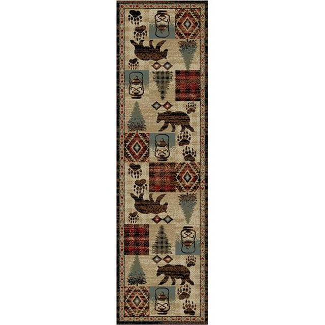 Mayberry Rug AD8871 2X8 2 ft. 3 in. x 7 ft. 7 in. American Destination Cypress Creek Area Rug, Multi Color