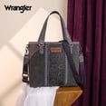 thumbnail image 5 of Wrangler Weatern Tote Bag for Women Medium Sized Aztec Handbags with Crossbody Strap, Tooled-Black, 5 of 6
